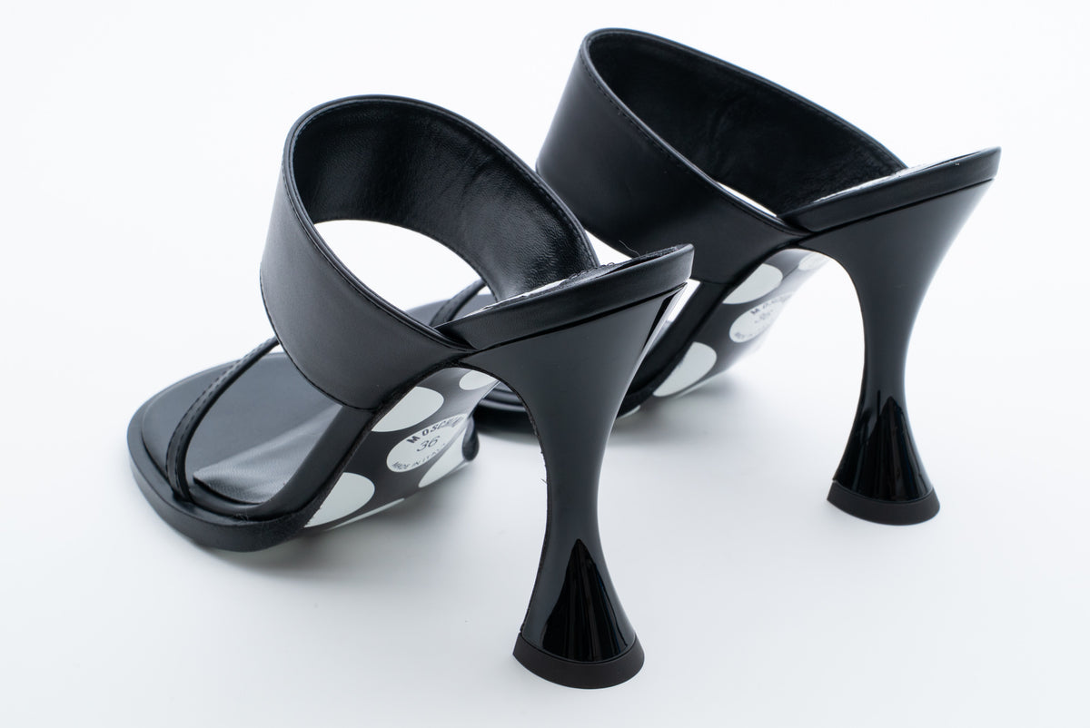 MOSCHINO COUTURE! - 2025 Black Leather Sandals, Multiple Items Available