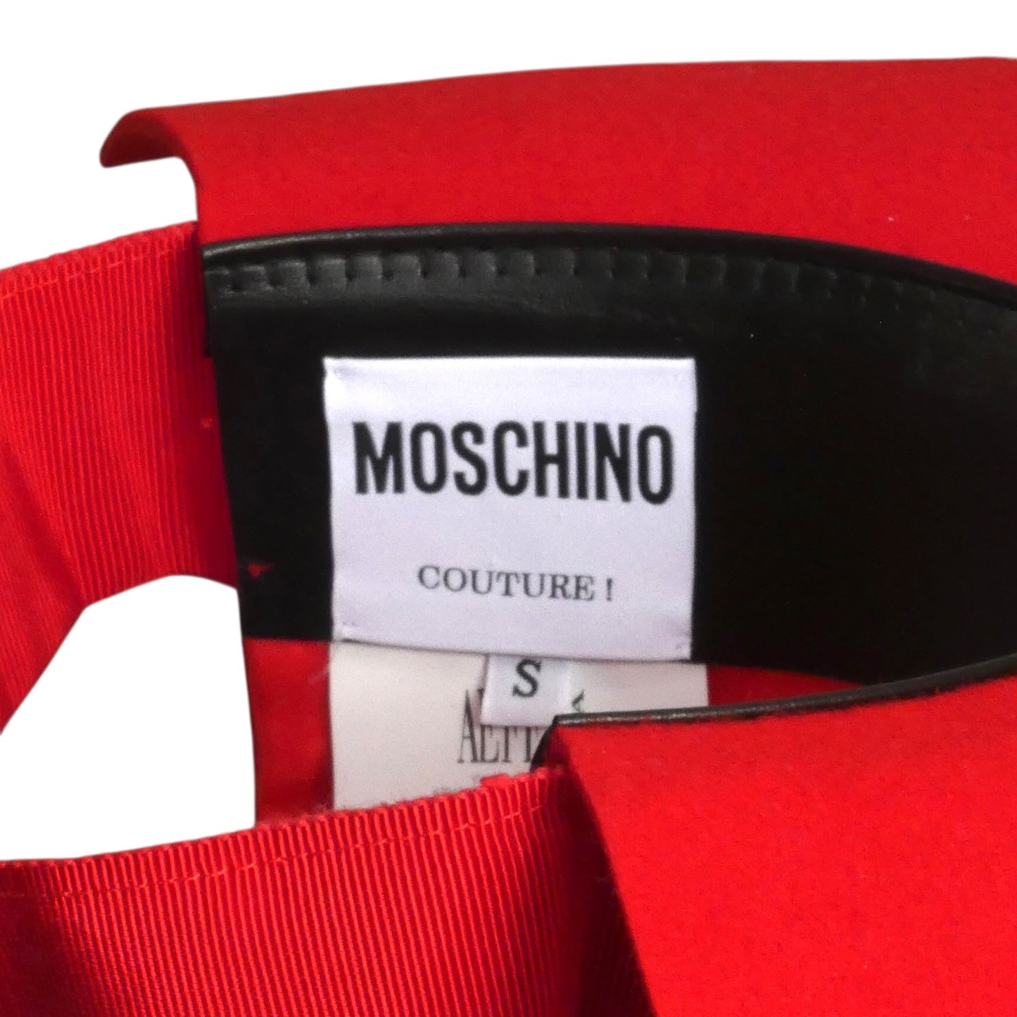 MOSCHINO COUTURE! - 2025 NWT Red Felt 1/2 Cowboy Hat, Size Small