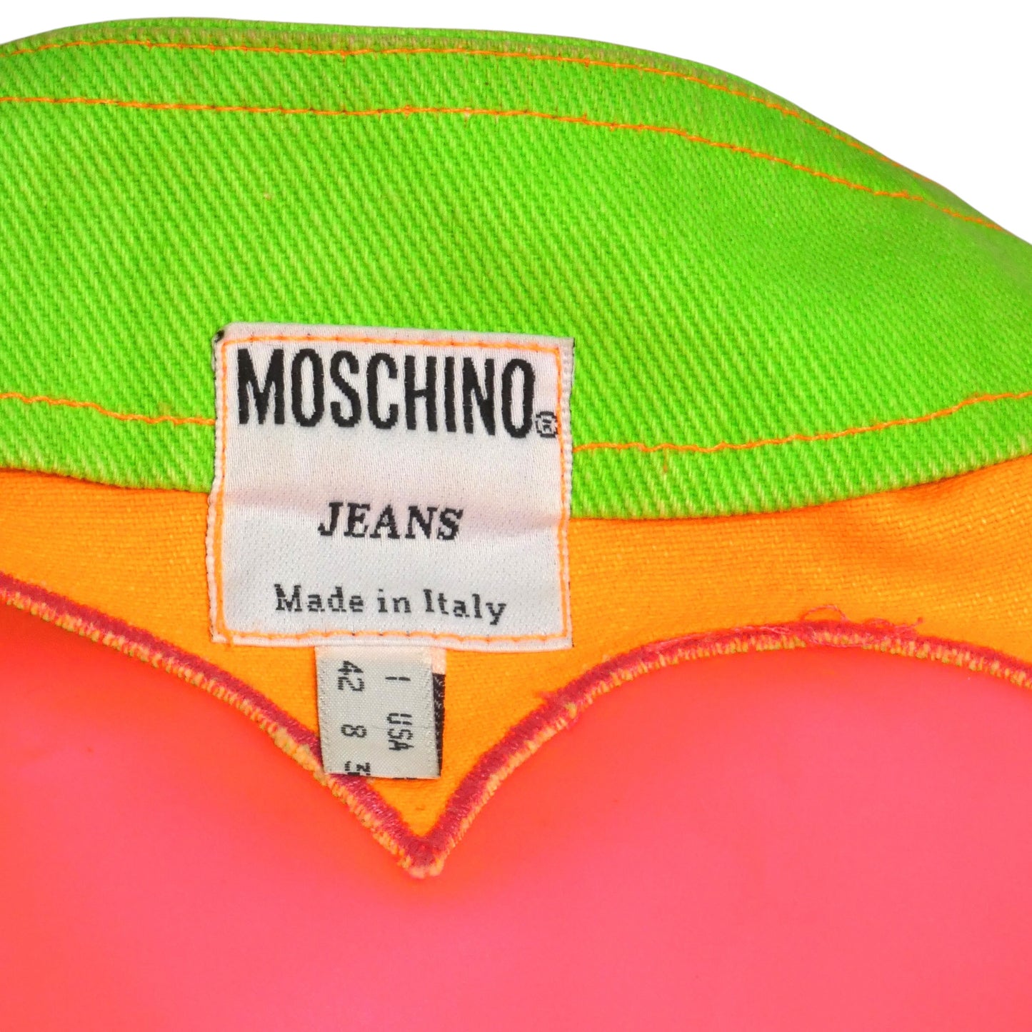 MOSCHINO JEANS - 1990s Denim Heart Vest, Size 4