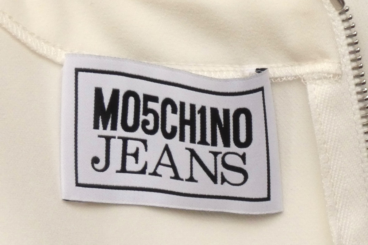 MOSCHINO JEANS - 2025 White Knit Shift Dress, Size-6