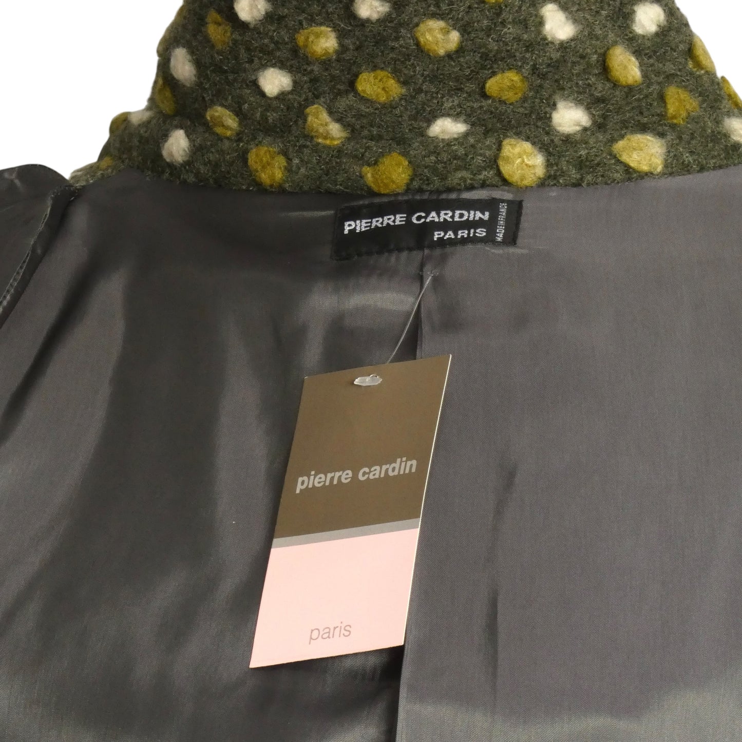 PIERRE CARDIN - 2006 Green Wool Knit Coat, Size-8