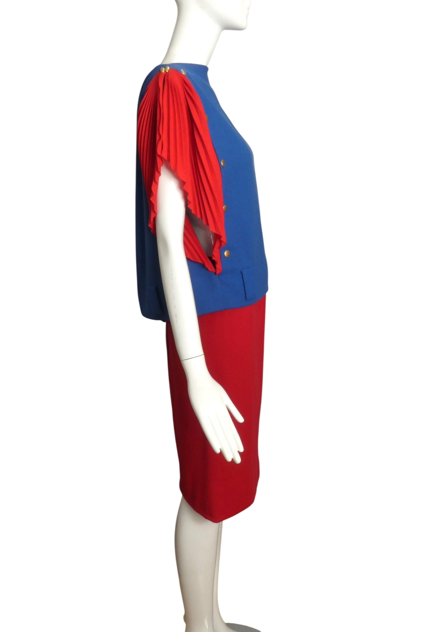 PIERRE CARDIN HAUTE COUTURE- 1985 Fabric Block Skirt Suit, Size-6