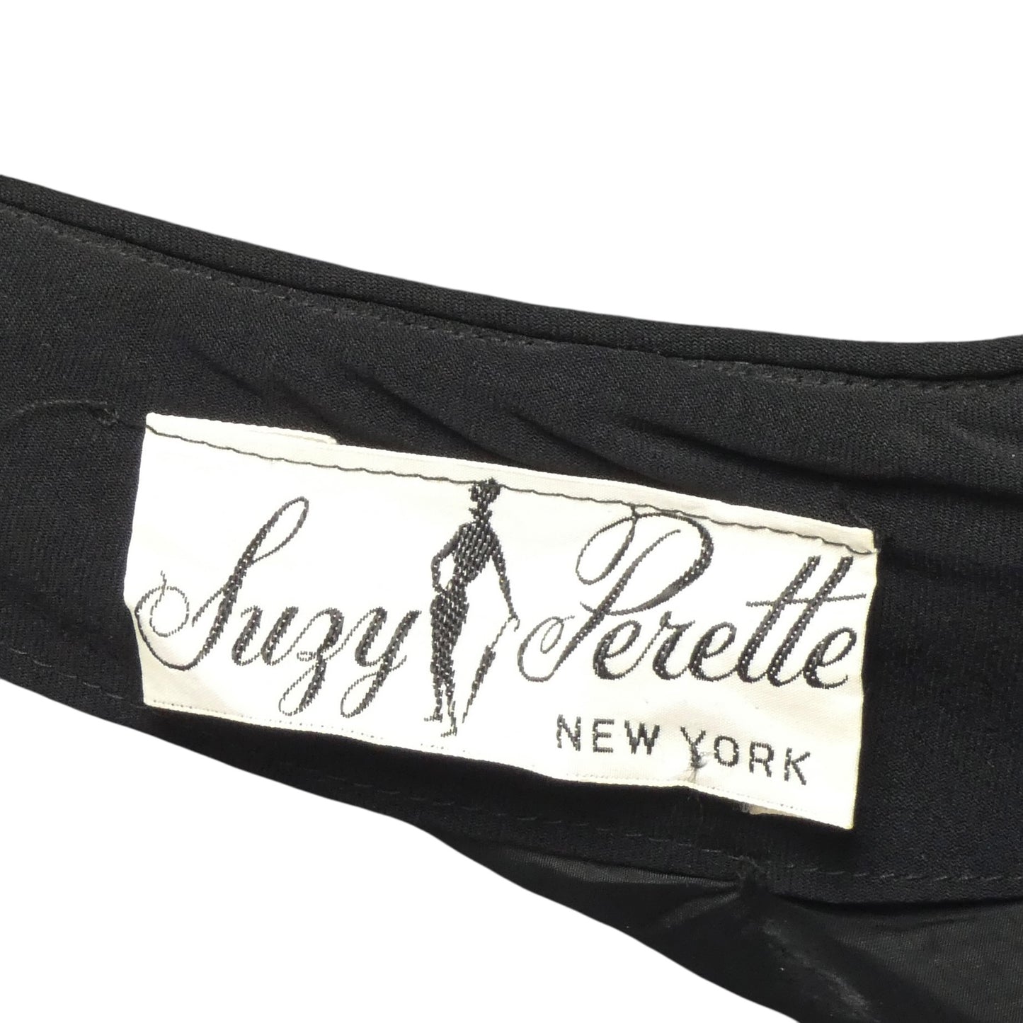 SUZY PERETTE - 1950s Black Sequin & Crepe Cocktail Dress, Size-6