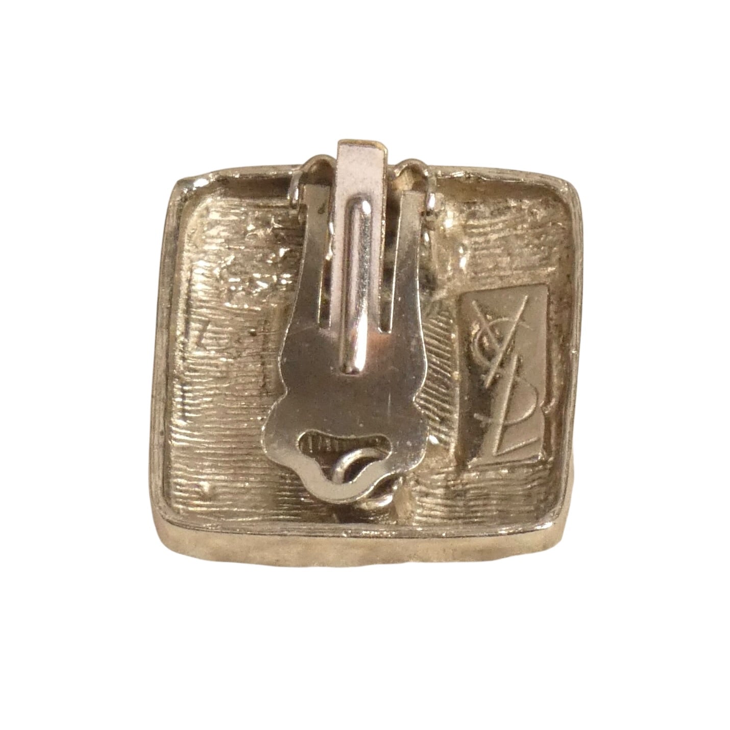 YVES SAINT LAURENT - 1980s Rhinestone Button Earrings