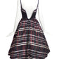 1950s Plaid Taffeta Dress, Size-2