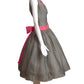 1950s Grey Organza Dress, Size-6