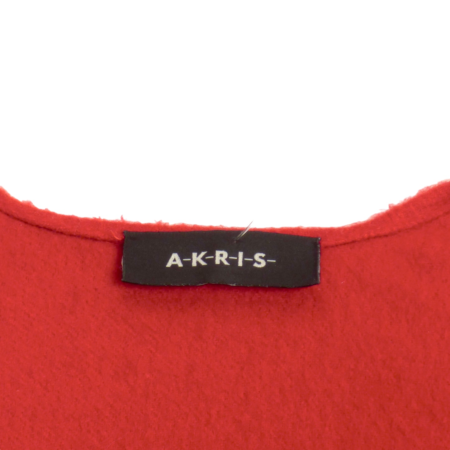 AKRIS- Red Cashmere Shawl, One Size