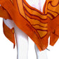 HERMES-  Orange & White Cotton Print Shawl