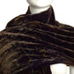 Brown Velvet & Metallic Scarf