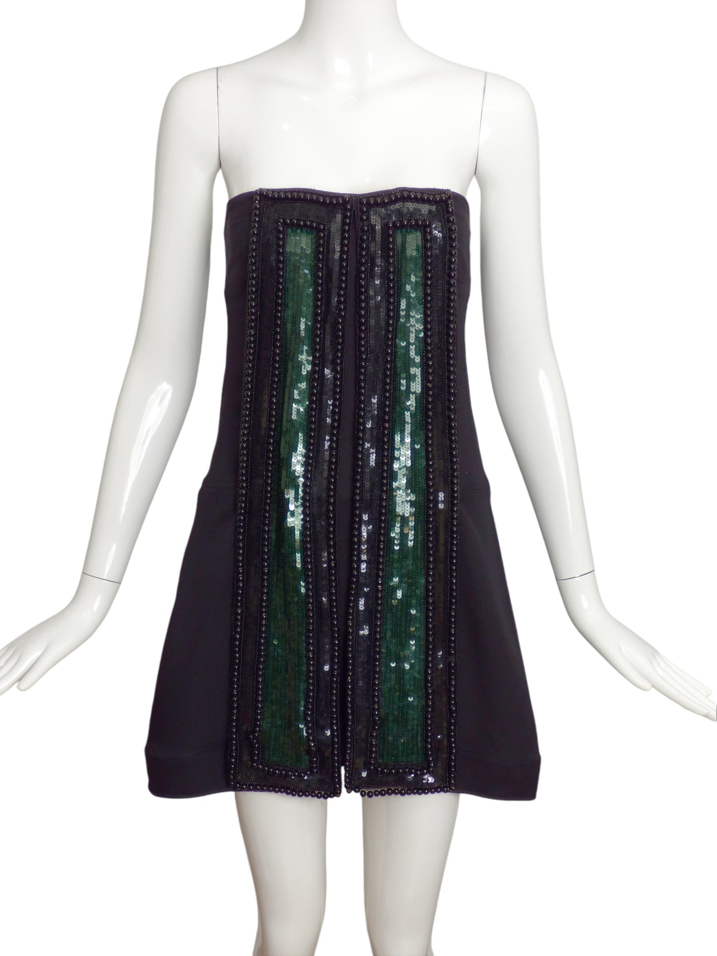 MARNI- Crepe Sequin & Bead Mini Dress, Size 6