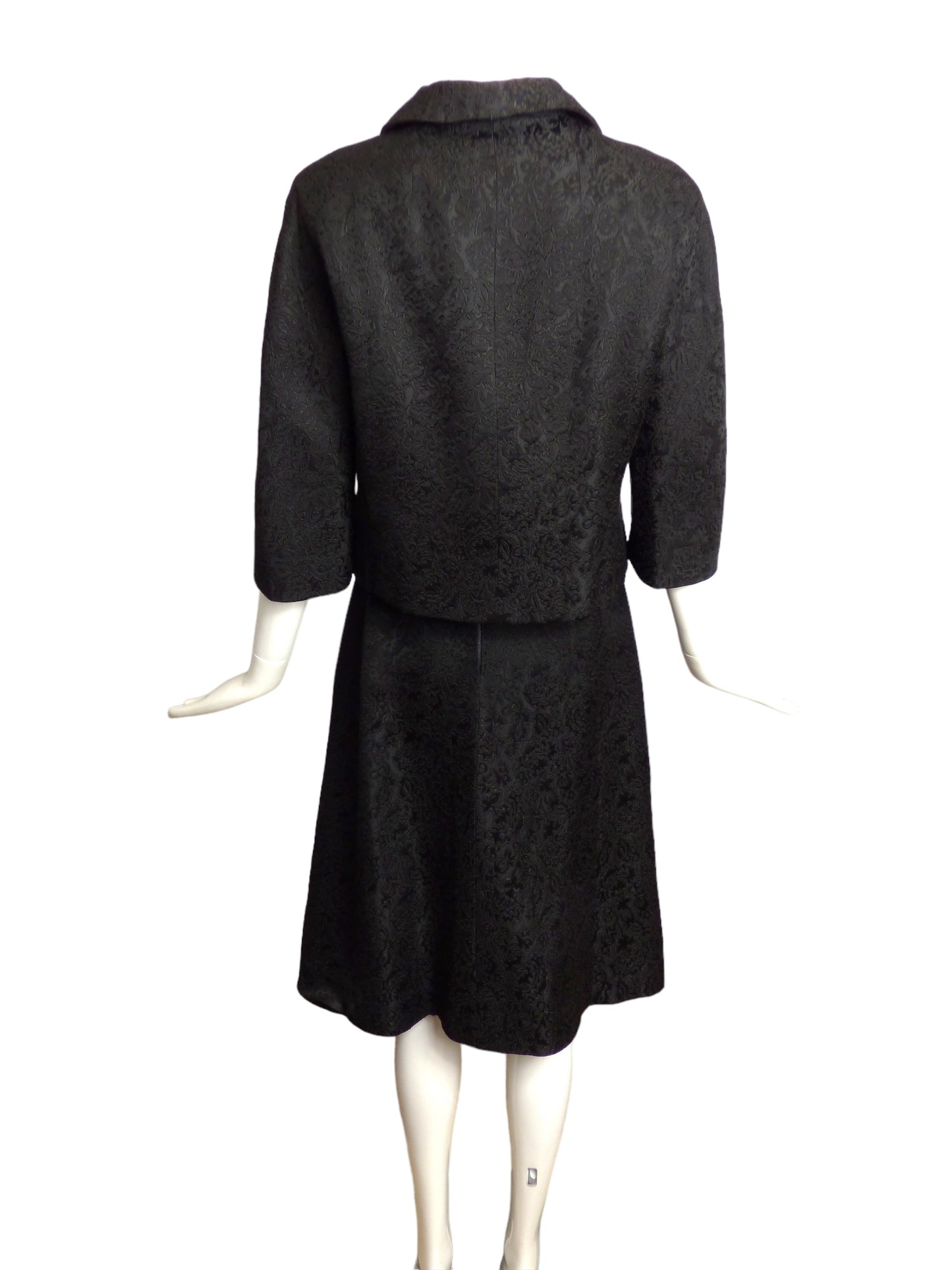 CHRISTIAN DIOR- 1950s 3pc Brocade Skirt Suit, Size 8