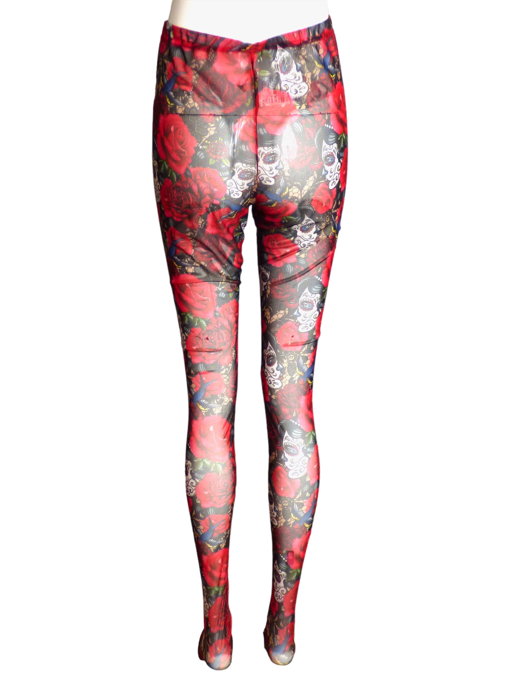 Patterned Tights Footless Printed Funky Alternative Tattoo Suspender  Quality | eBay