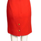 CHANEL- 1989 Red Wool 3pc Skirt Suit, Size 10
