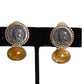 REBECCA COLLINS- Antique Coin & Stone Earrings