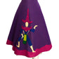 1950s AS IS Purple Felt Circle Skirt, Size 4