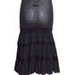 JEAN PAUL GAULTIER -2000s Black Nylon Mesh Skirt,  Size-Medium