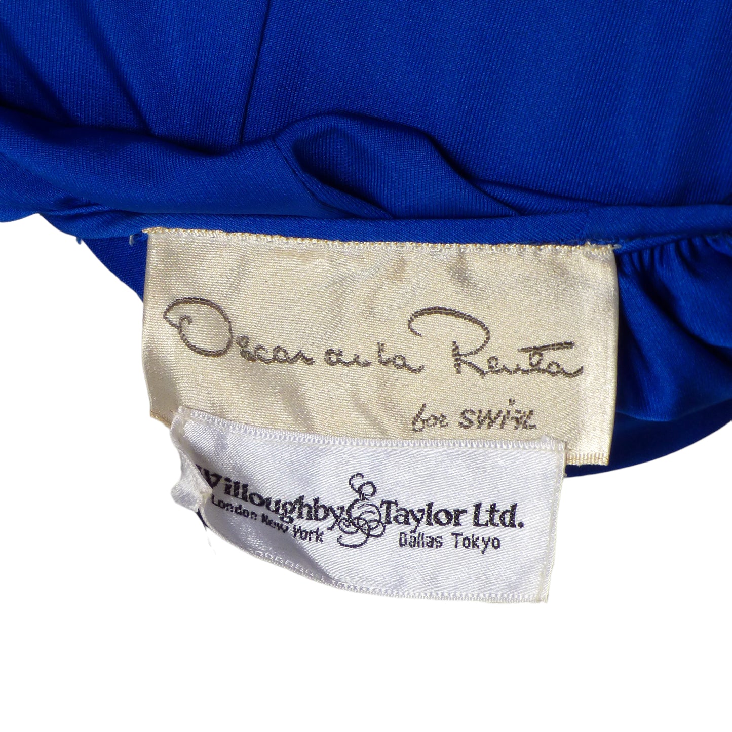 OSCAR DE LA RENTA- NWT 1980s Blue Knit & Rhinestone Lounger, Size 8
