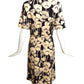 GUCCI- 2021 Black & Ivory Poppy Print Dress, Size 6