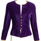 CHANEL- 1993 Purple Velvet Blazer, Size 8