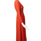 TRAVILLA- AS IS 1960s Red Beaded Crepe Jumpsuit, Size 4