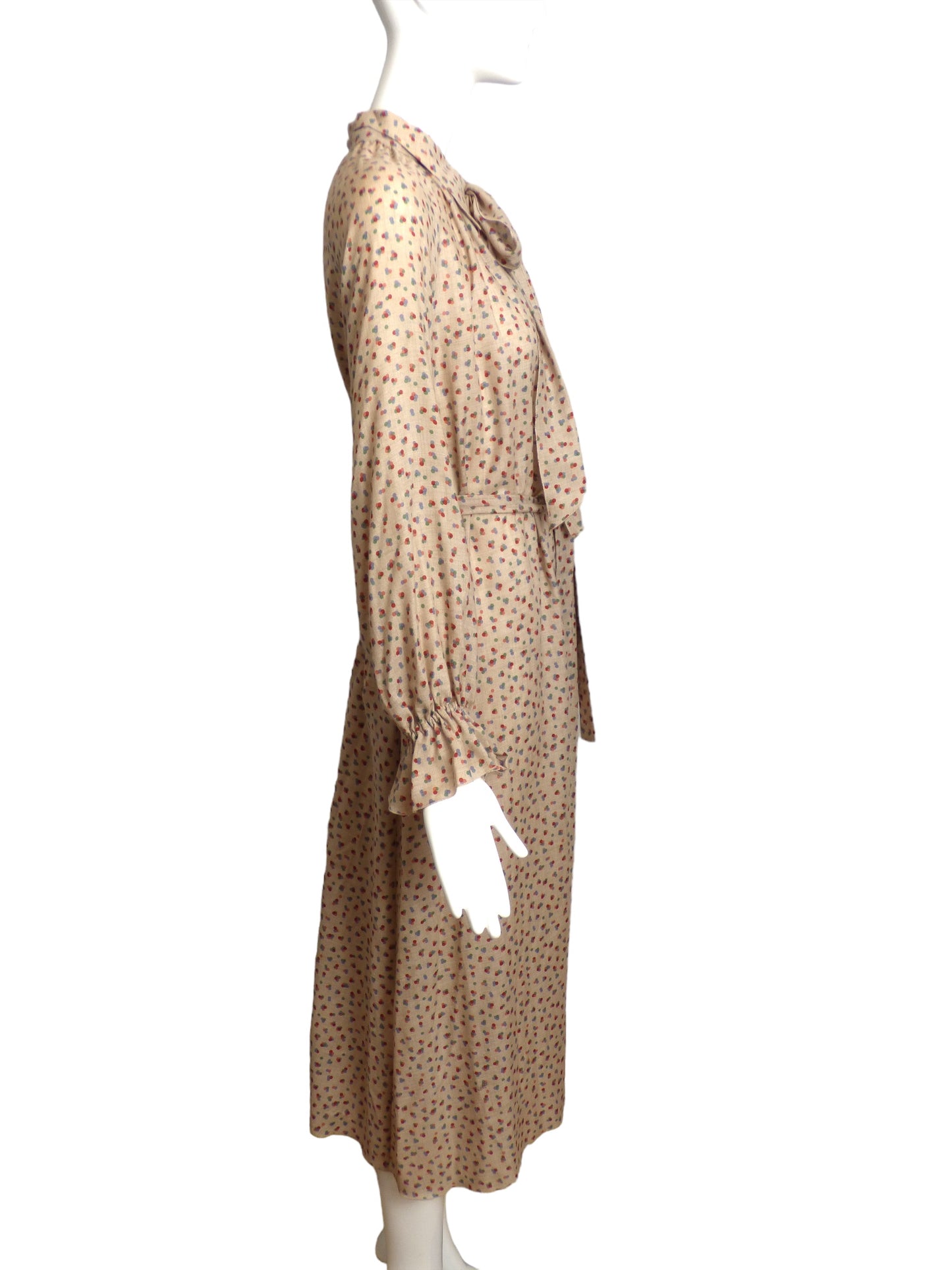 CHLOE- 1970s Cashmere Print Dress, Size 10