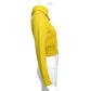 BETSEY JOHNSON-1980s Yellow Wool Zip Sweater, Size-4