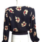 EMANUEL UNGARO- 1980s Floral Silk Jacquard Blouse, Size 8