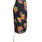 EMANUEL UNGARO- 1980s Floral Print Silk Skirt, Size-6