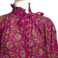EMANUEL UNGARO-1970s Multi Color Silk Print Dress, Size 6