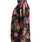 EMANUEL UNGARO- 1980s Floral Print Wool Blouse, Size 8