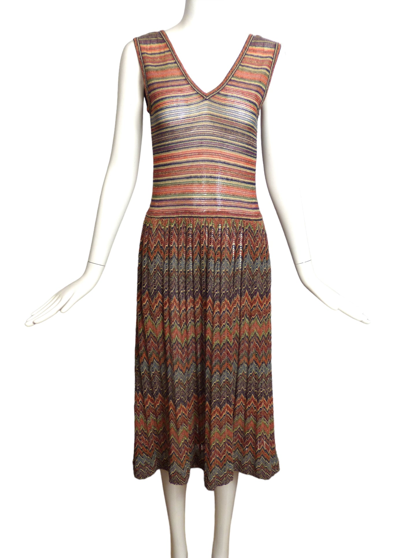MISSONI- 1970s Knit Dress Ensemble, Size 6