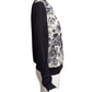 SALVATORE FERRAGAMO- Floral Silk Print & Knit Cardigan, Size 8