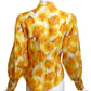 1970s Pearl Snap Floral Blouse, Size 6