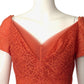 1950s Orange Lace Cocktail Dress, Size 4