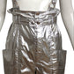 ISABEL MARANT- NWT 2021 Silver Lamé Overalls, Size 4