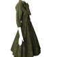 1950s Green Wool Print Dress, Size 4