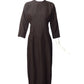 1950s Brown Wool Dress, Size 6