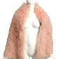 Pink Mongolian Curly Lamb Fur Stole