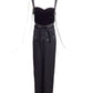 VALENTINO- Black Velvet & Beaded Evening Gown, Size 6