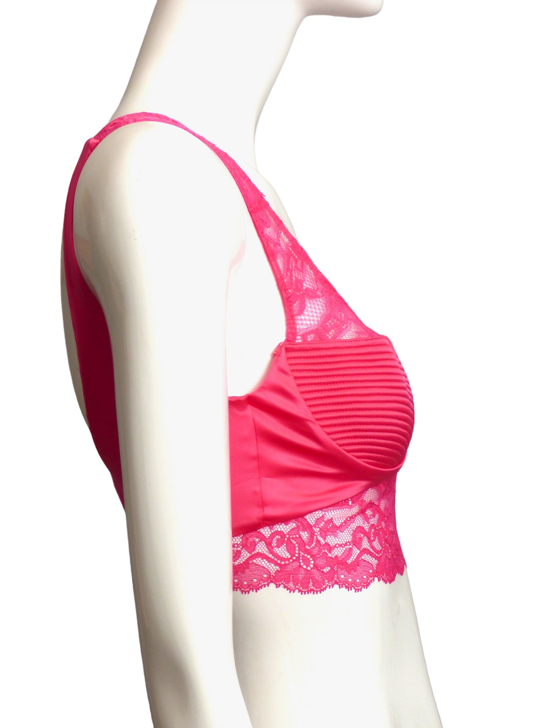 VERSACE- 2023 NWT Pink Satin & Lace Bra Top, Multiple Sizes Available –  MARTINI CONSIGNMENT