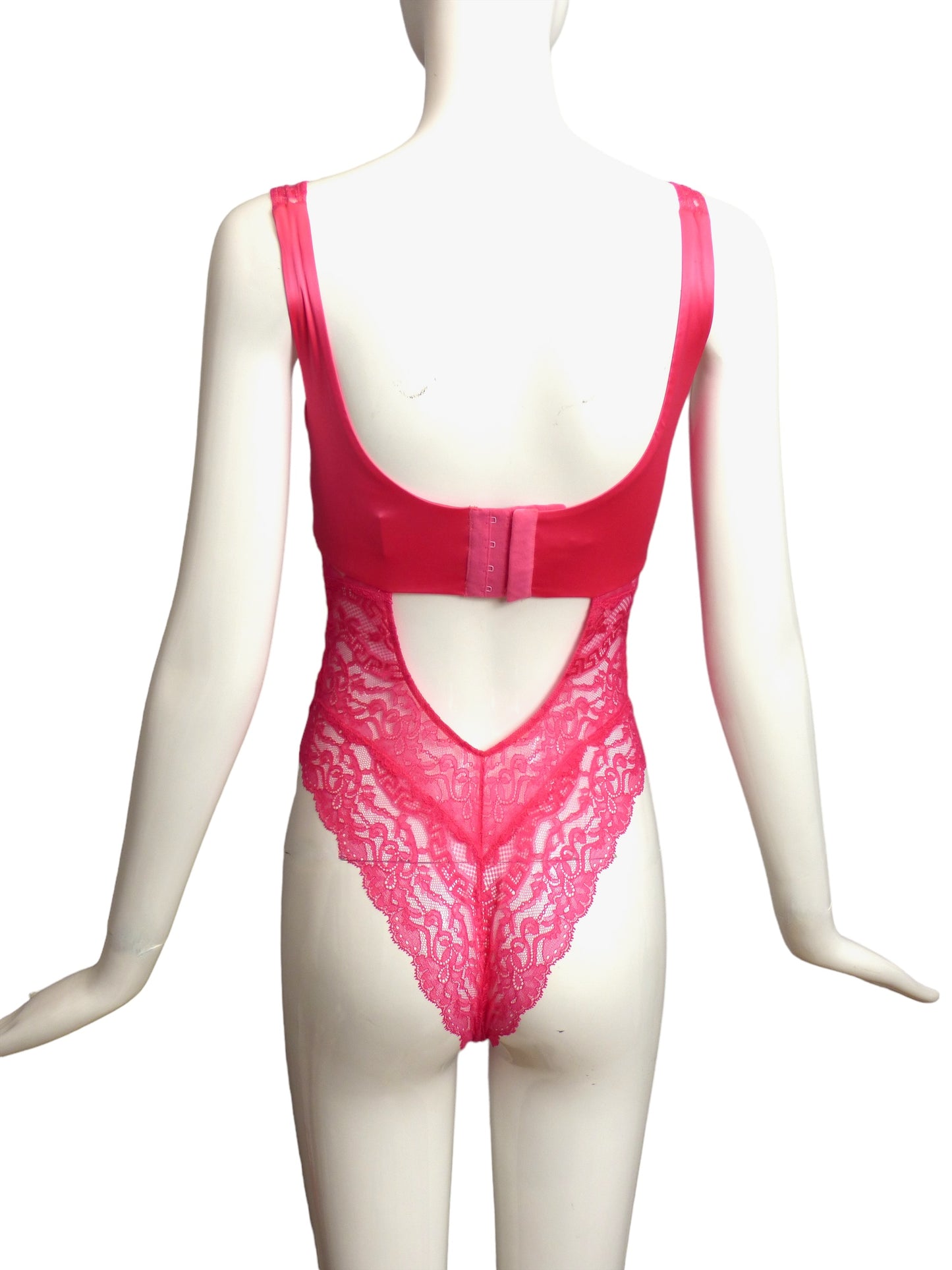 VERSACE- NWT 2023 Pink Satin & Lace Bodysuit, Multiple Sizes