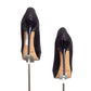 JIMMY CHOO- Black Sequin Platform Pumps, Size 37