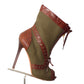 ALEXANDER MCQUEEN- Canvas & Leather Ankle Boots, Size 38.5