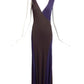 MOSCHINO CHEAP & CHIC- NWT Purple & Brown Jersey Knit Gown, Size 8