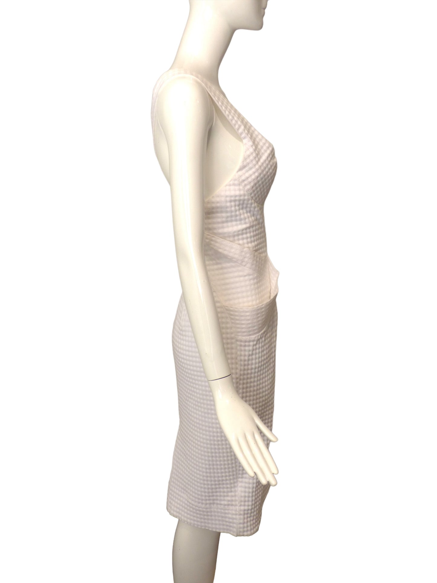 VIVIENNE WESTWOOD- NWT White Cotton Brocade Dress, Size 8