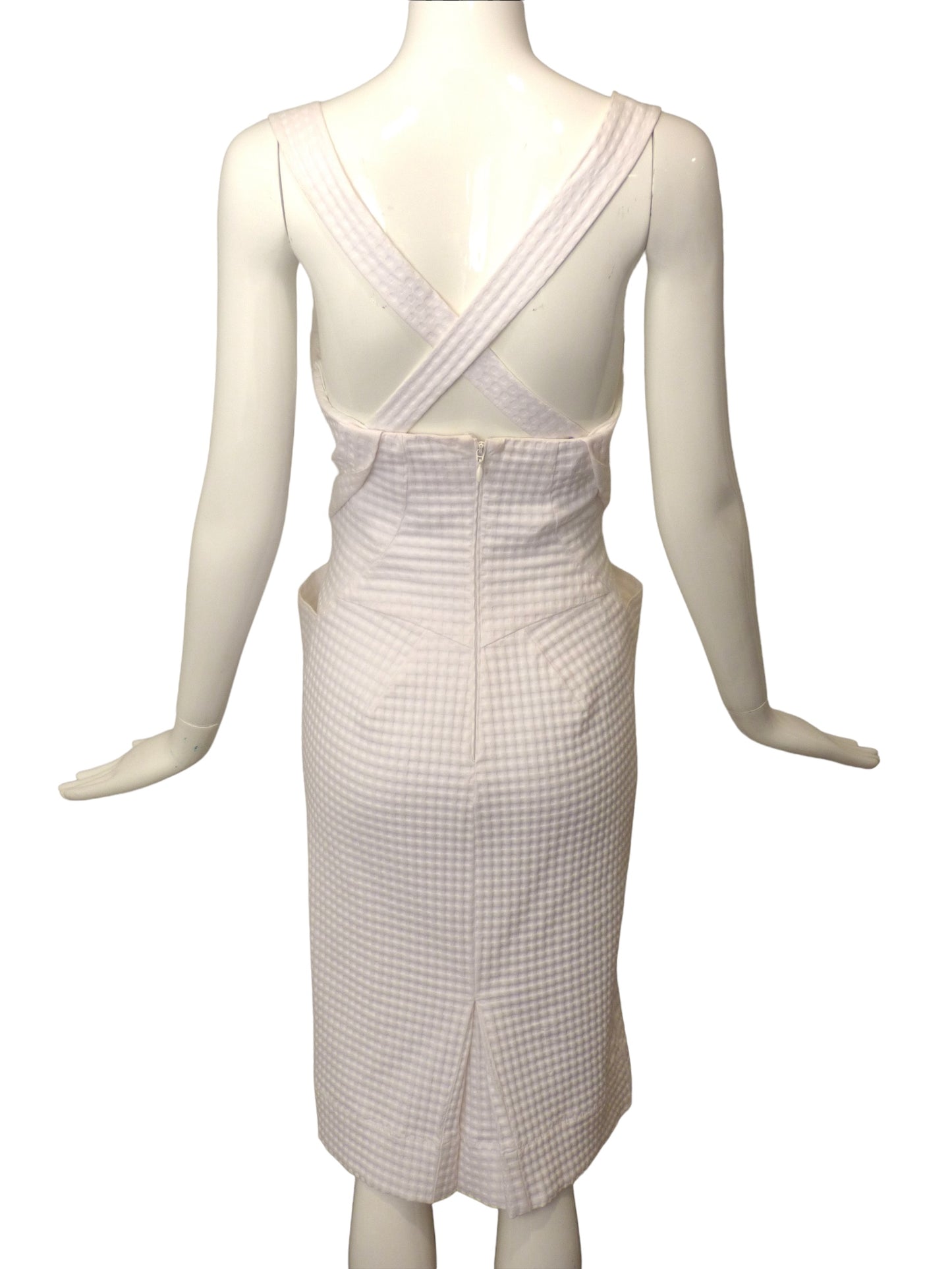VIVIENNE WESTWOOD- NWT White Cotton Brocade Dress, Size 8