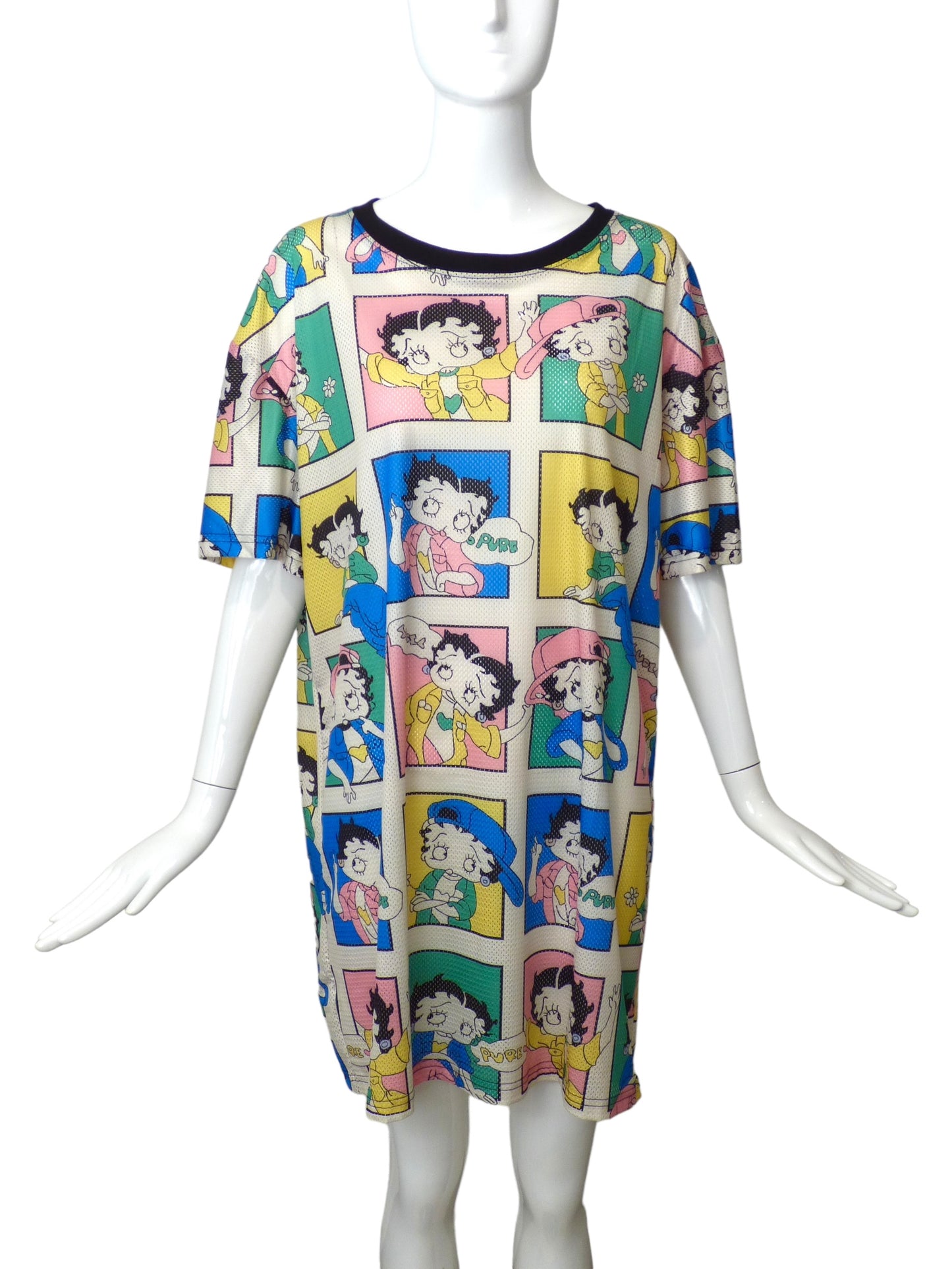 NWT Oversized Betty Boop Print Mesh Dress, One Size