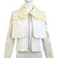 JC de CASTELBAJAC- NWT 2012 Ivory Cotton & Vinyl Jacket, Size 6