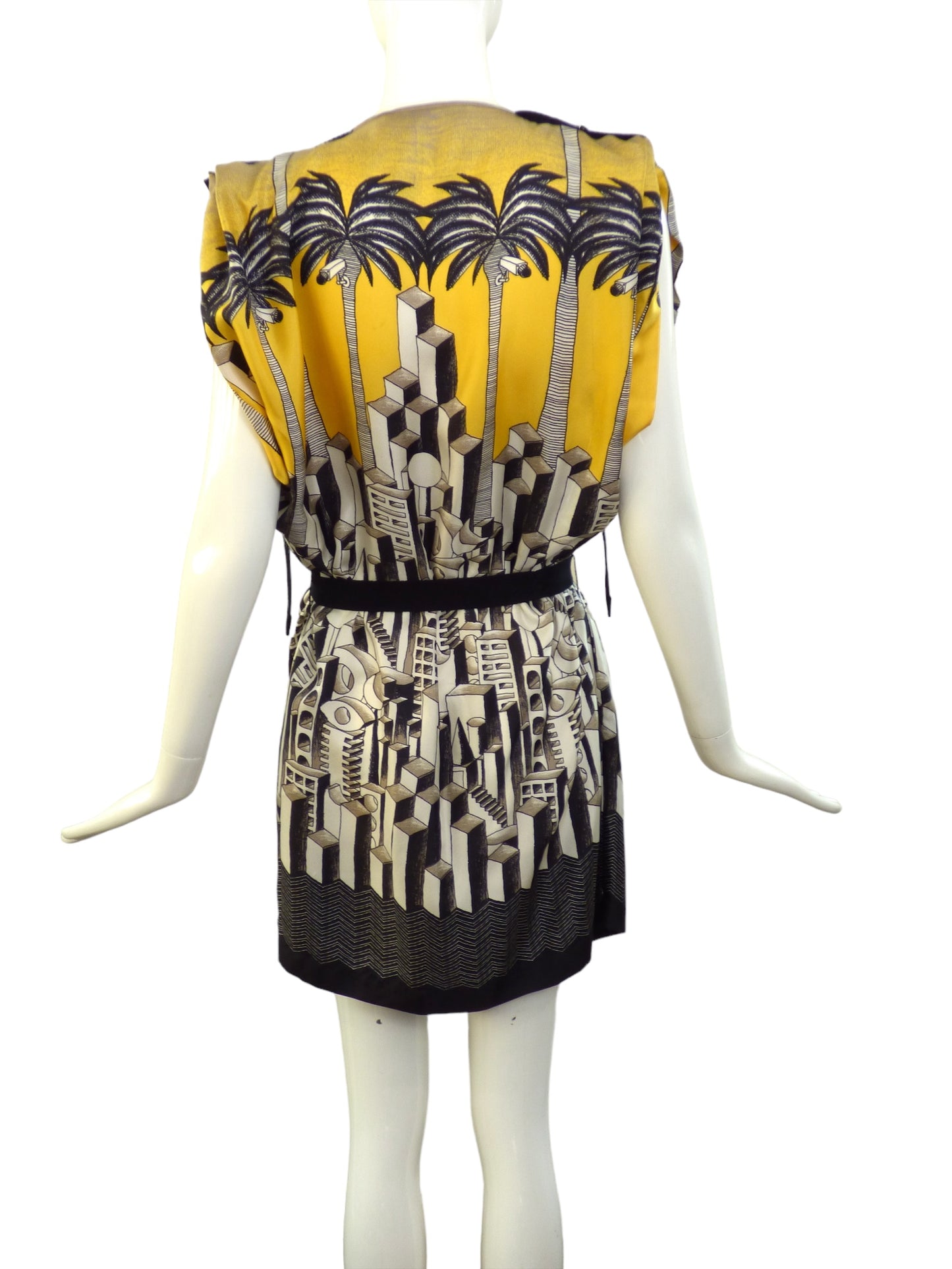 JC de CASTELBAJAC- NWT 2013 Palm Tree Print Dress, Size 6