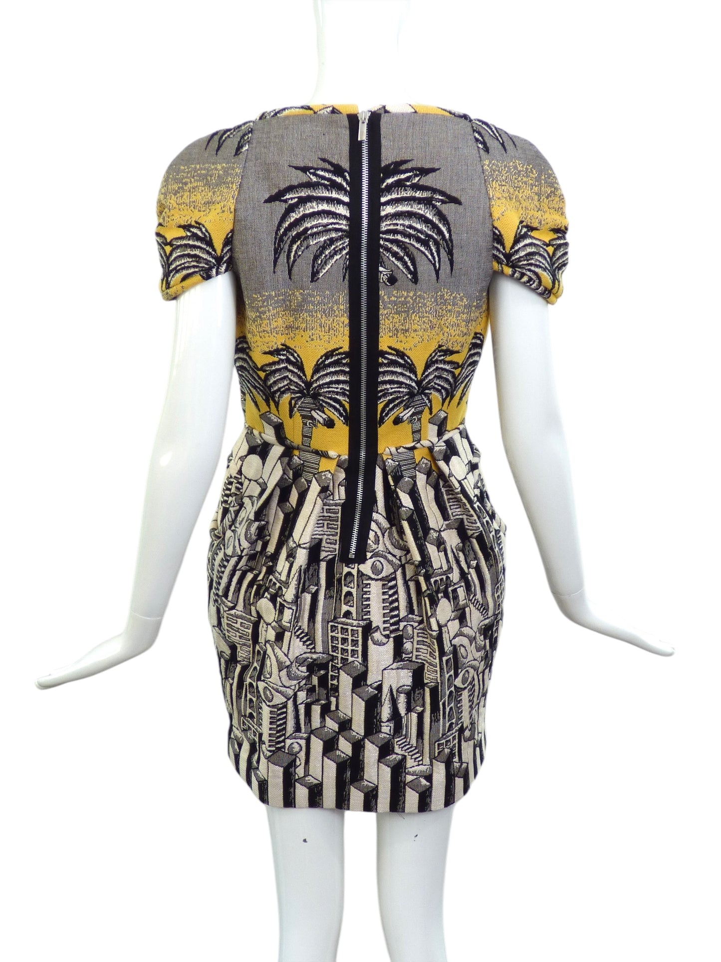 JC de CASTELBAJAC- NWT 2013 Cotton Brocade Dress, Size 6